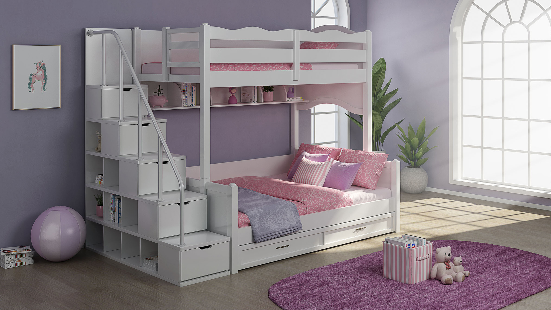 七彩城堡儿童家具